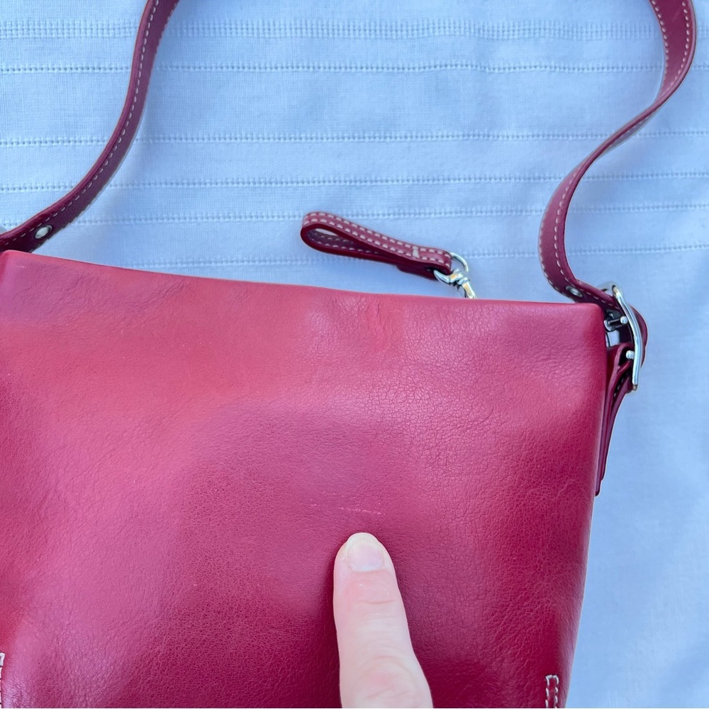 Vintage Mini Coach Demi Legacy Duffle bag Red Leather - Picture 4 of 13